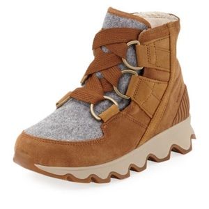 Sorel Kinetic Short Waterproof Suede/Felt Hiker Boots Women's Size 10